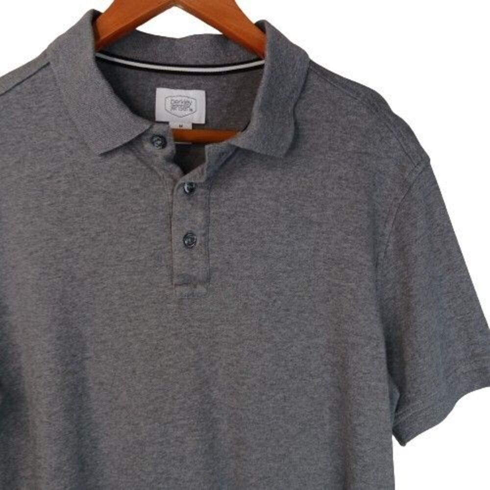 Men Polo Shirt Medium Gray Grey